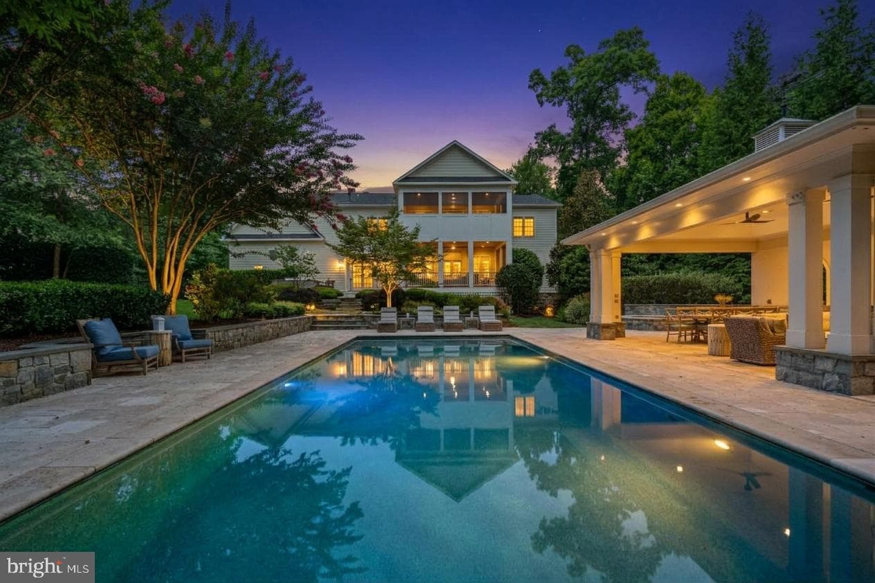Pool at dusk, 3109 Whimbrell Ct